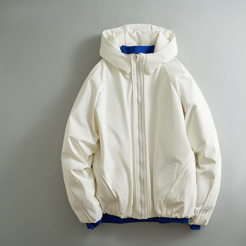 ZD hooded black men down jacket