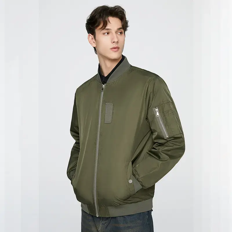 Classical Black Pilot Flight Jacket Mens.jpg