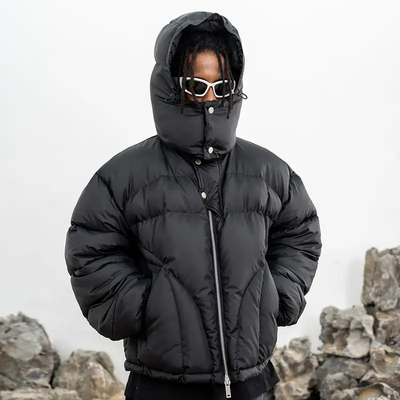 Oversized Unisex Black Puffer Jacket With Hood.jpg