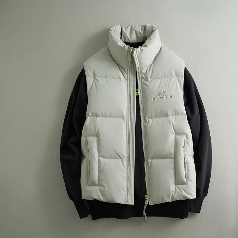 ZD custom embroidery sleeveless puffer jacket