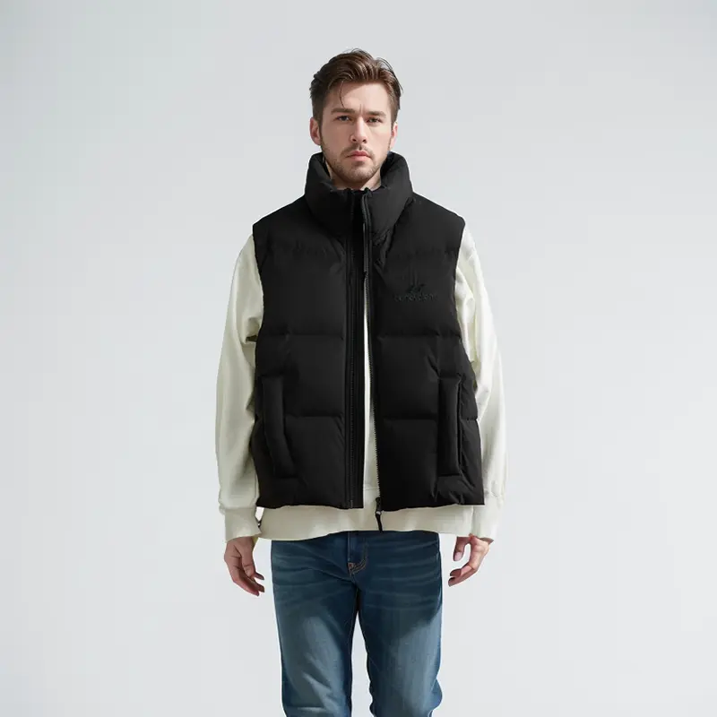 ZD custom embroidery sleeveless puffer jacket