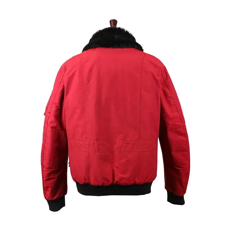 ZD Men's Detachable Fake Fur Collar Puffer Jacket