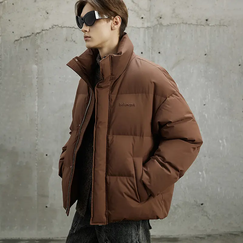 ZD embroidery logo mens winter puffer jacket