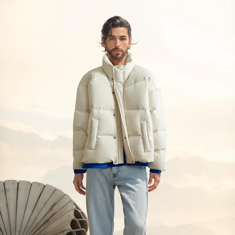 ZD custom embroidery men’s down puffer jacket