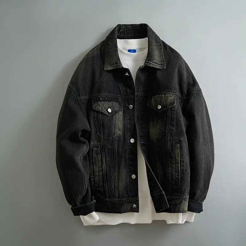 ZD 90/10 down black denim jacket