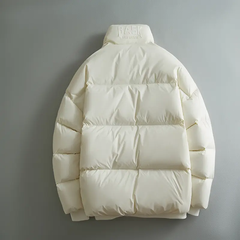 ZD custom patch white puffer jacket