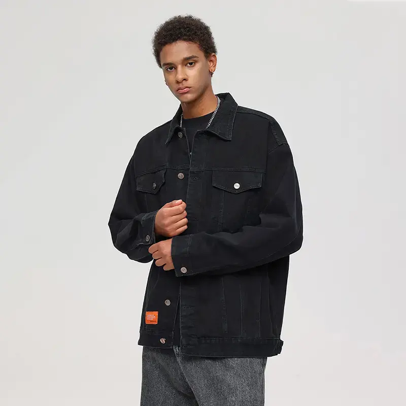 custom logo black denim jacket.jpg