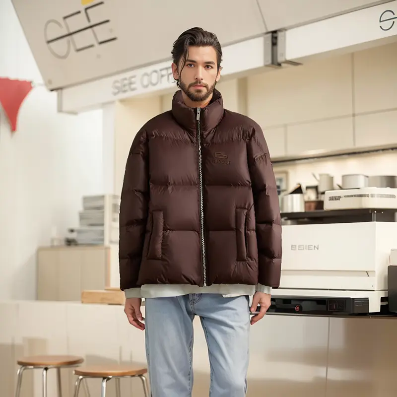 ZD custom patch white puffer jacket