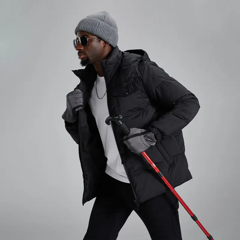 ZD winter mens hooded puffer jacket