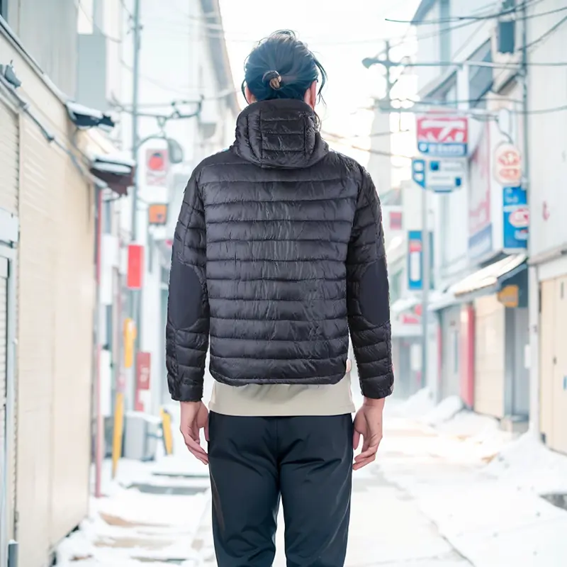 ZD adjustable zipper up men custom puffer jacket