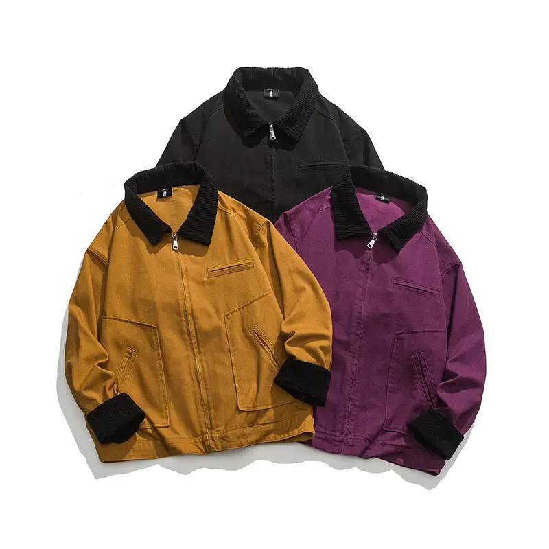turn down corduroy collar mens bomber jacket.jpg