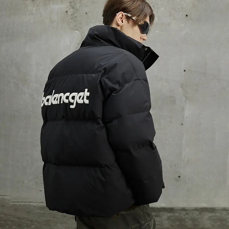 ZD embroidery logo mens winter puffer jacket