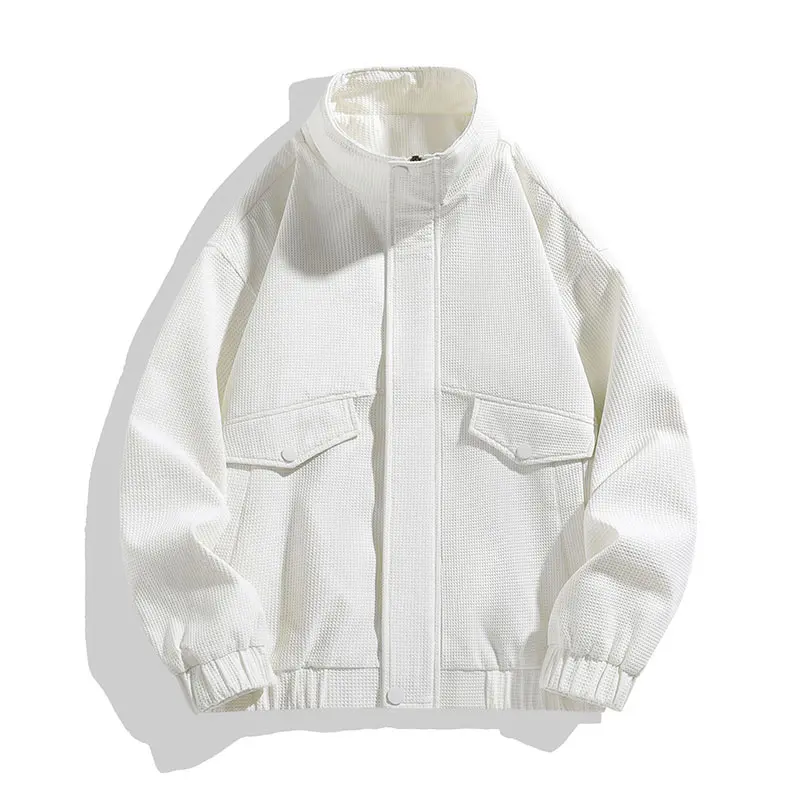 ZD stand collar vintage bomber jacket