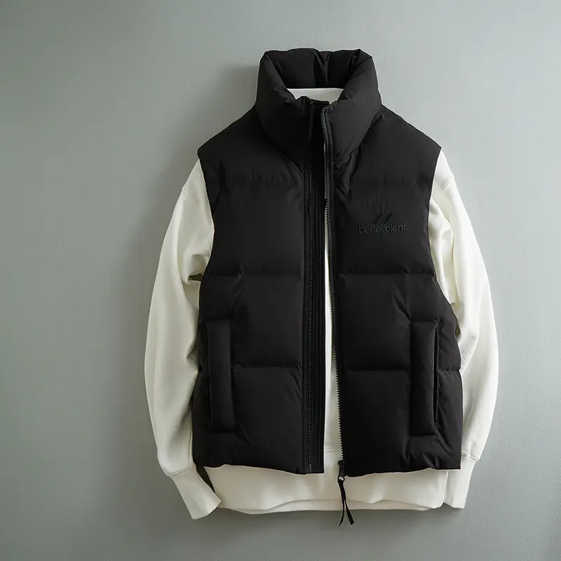 ZD custom embroidery sleeveless puffer jacket