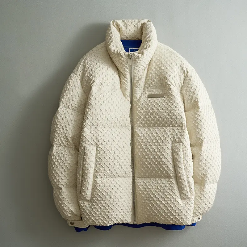 ZD Men's Puffer Down Winter Streetwear Quilted Jacket