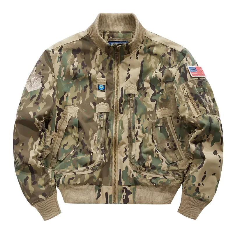 ZD stand collar camouflage pilot jacket