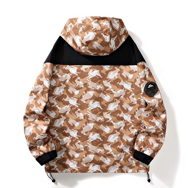 ZD custom camo print mens outdoor jackets