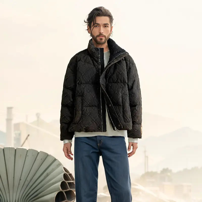 ZD vintage men winter puffer jacket