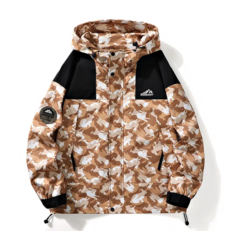 ZD custom camo print mens outdoor jackets